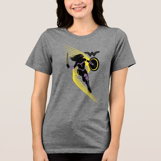 T-shirt En Tri-matière Ligue de Justice | Wonder Woman Icon Silhouette (Recto)
