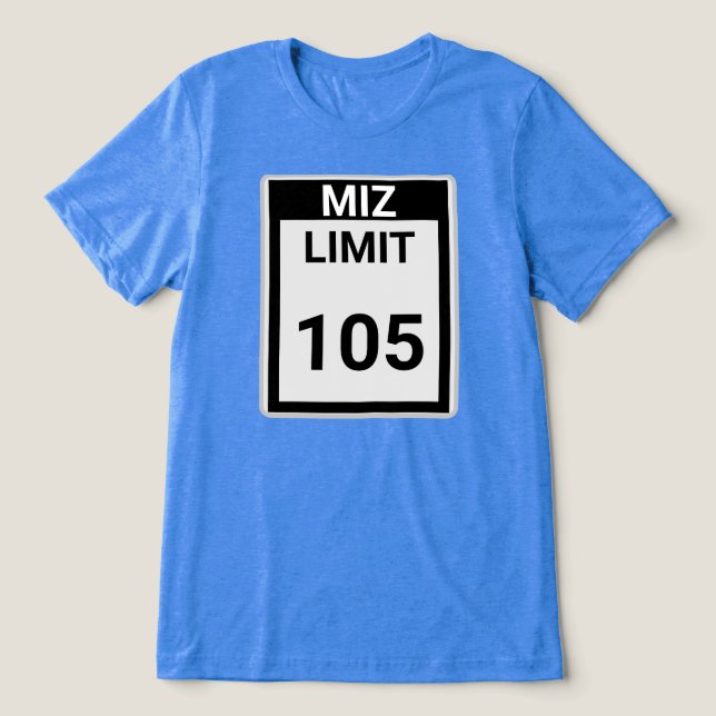 T-shirt En Tri-matière Limite de vitesse MIZ (Design Recto)