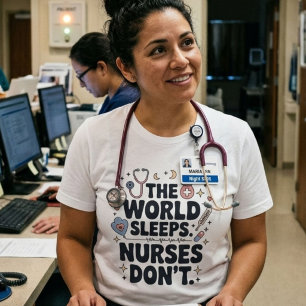 T-shirt En Tri-matière L'infirmière mondiale ne dort pas Cadeau d'infirmi