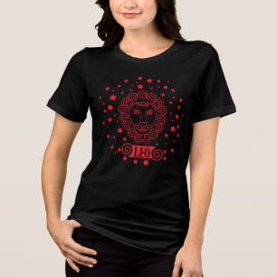 T-shirt En Tri-matière Lion astrologique signe du zodiaque étoiles tête d