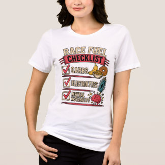 T-shirt En Tri-matière Liste de contrôle du carburant de course | Humour