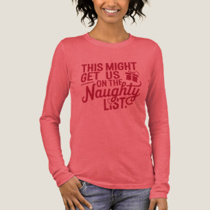 T-shirt En Tri-matière Liste de Naughty Noël Nom personnalisé