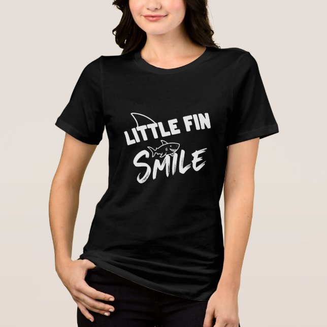 T-SHIRT  EN TRI-MATIÈRE LITTLE FIN SMILE (Recto)