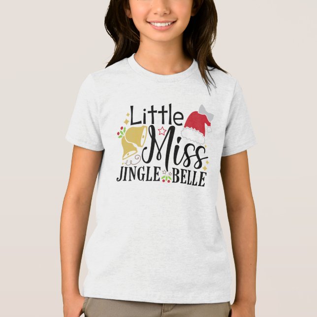 T-shirt En Tri-matière Little Miss Jingle Belle Noël (Recto)