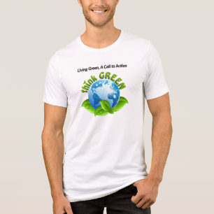 T-shirt En Tri-matière "Living Green : un appel à l'action" amant écolo