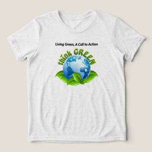 T-shirt En Tri-matière "Living Green : un appel à l'action" amant écolo