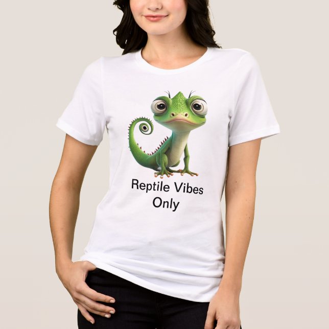 T-shirt En Tri-matière Lizard de poche Sassy - Vibes de reptile uniquemen (Recto)