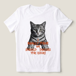 T-SHIRT  EN TRI-MATIÈRE LOGIQUE FÉLINE