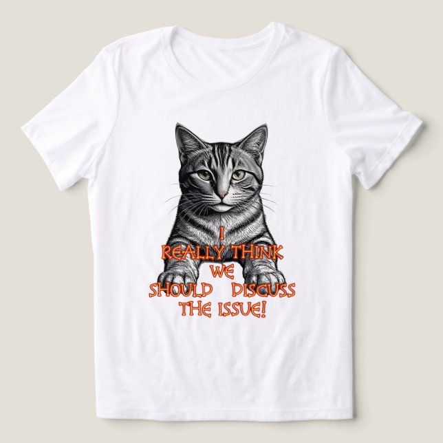 T-SHIRT  EN TRI-MATIÈRE LOGIQUE FÉLINE (Design Recto)