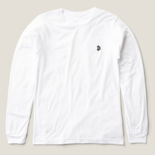 T-shirt En Tri-matière Logo Bitcoin en ligne art (Noir ₿)