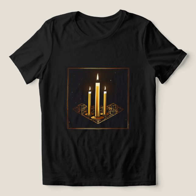T-shirt En Tri-matière Logo Chandelles Shabbat T-SHIRT (Design Recto)