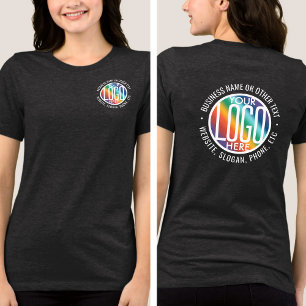 T-shirt En Tri-matière Logo d'entreprise imprimé personnalisé recto verso