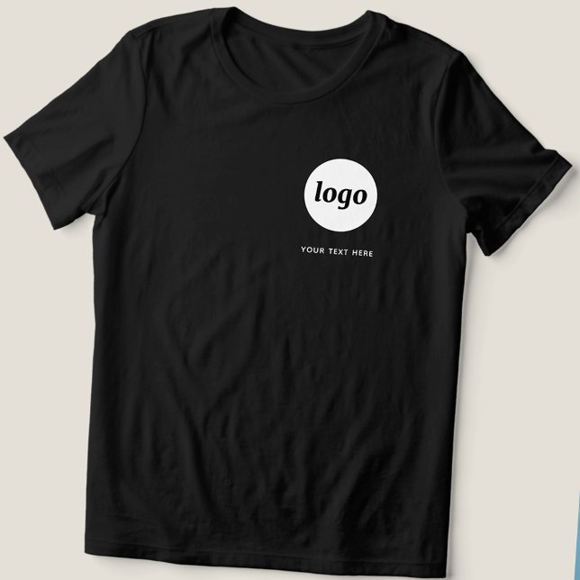 T-shirt En Tri-matière Logo et texte simple pour promotion commerciale (Simple logo with custom text business branding promotional t-shirt)