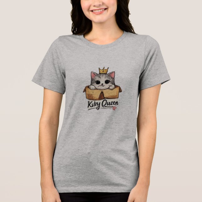 T-shirt En Tri-matière Logo Graphique de Chat Créatif (Recto)