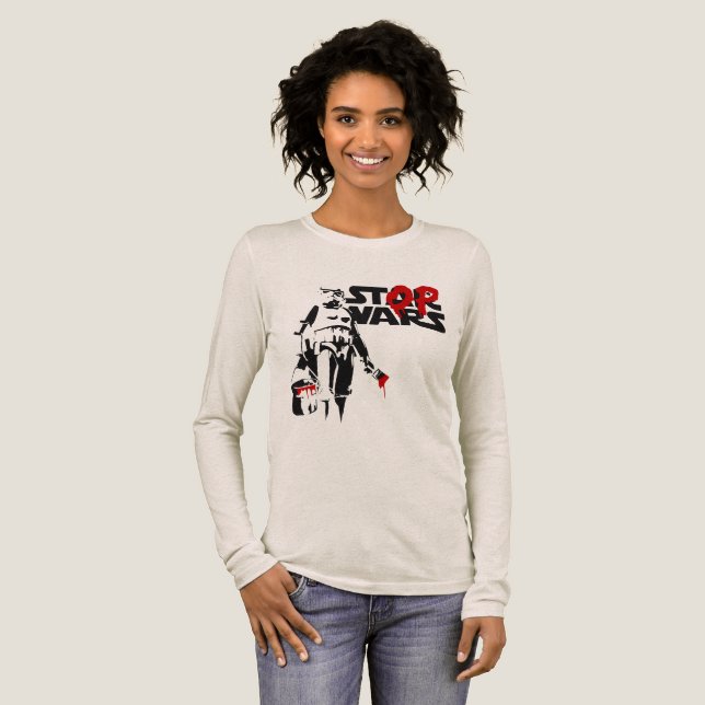 T-shirt En Tri-matière Logo Parodie Stop Wars (Recto complet)
