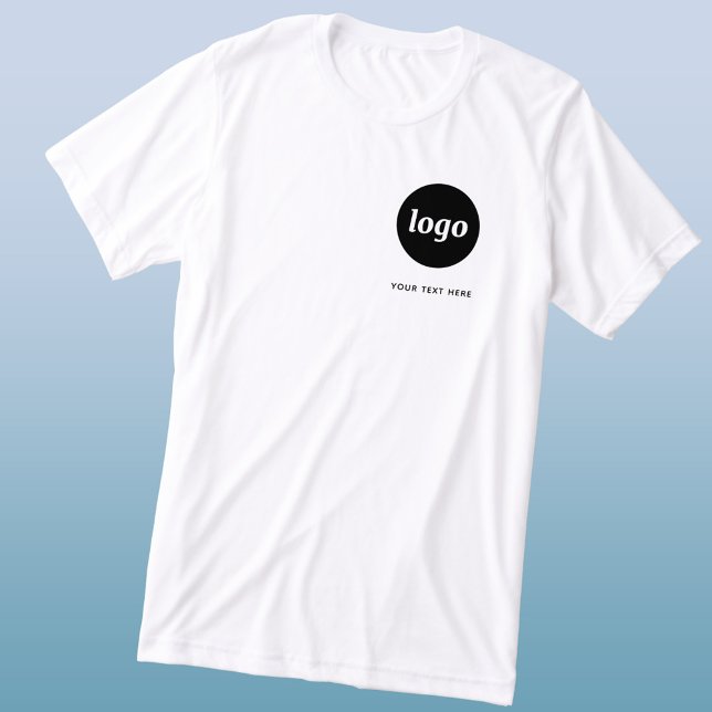 T-shirt En Tri-matière Logo simple et T-shirt Entreprise textuel (Simple logo with custom text business branding promotional triblend t-shirt)