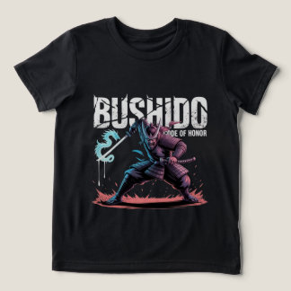 T-shirt En Tri-matière Logo vectoriel de l'anime Bushido Samurai Warrior