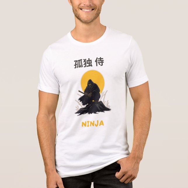 T-shirt En Tri-matière Lonely Ninja Samurai Art Design (Recto)