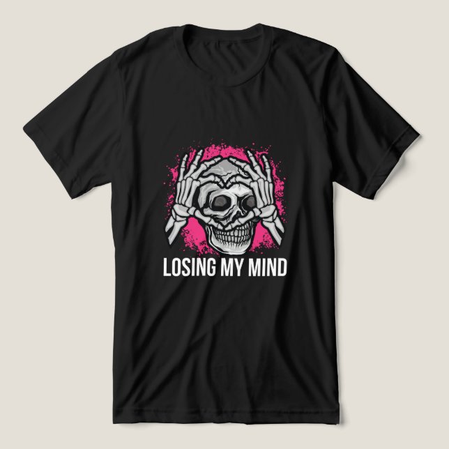 T-shirt En Tri-matière Losing My Mind Skull Graphic (Design Recto)