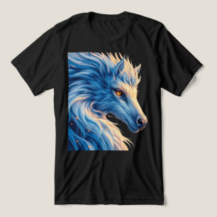 T-shirt En Tri-matière Loup bleu majestueux aux yeux brillants - Art Imag