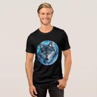 Loup de la galaxie de glace aux yeux bleus