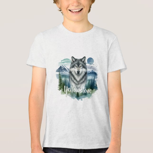 T-shirt En Tri-matière Loup de Yellowstone (Recto)