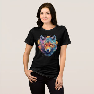 T-shirt En Tri-matière Loup psychédélique – Art de l'animal spirituel arc