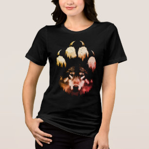T-shirt En Tri-matière Loup Solitaire. Âme Sauvage