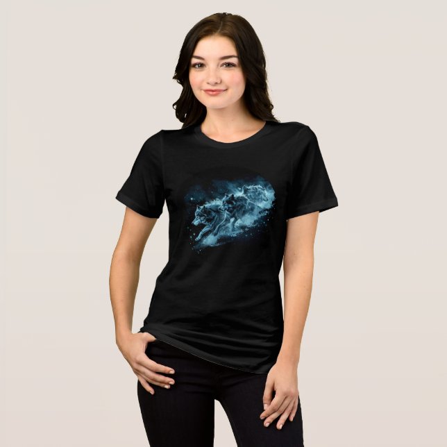 T-shirt En Tri-matière Loups de Midnight Star en course impression (Recto plein)
