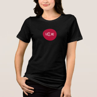 T-shirt En Tri-matière LOVE 愛 Soleil Rouge Minimal Design Japonais