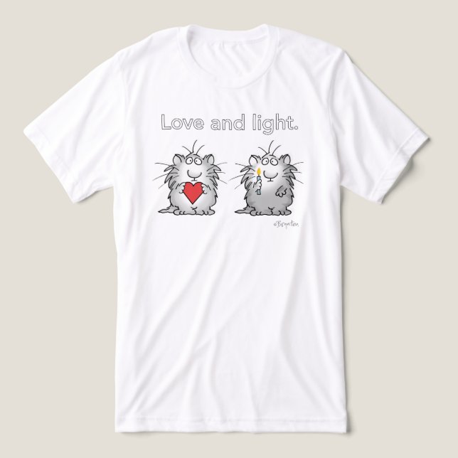 T-shirt En Tri-matière LOVE AND LIGHT de Sandra Boynton (Design Recto)