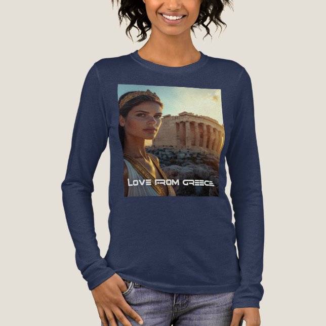 T-SHIRT  EN TRI-MATIÈRE LOVE FROM GREECE (Recto)