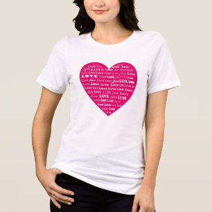T-shirt En Tri-matière Love Heart Word