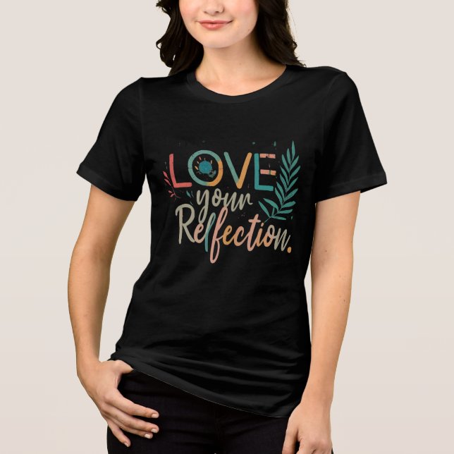 T-SHIRT  EN TRI-MATIÈRE LOVE-RELECTION (Recto)