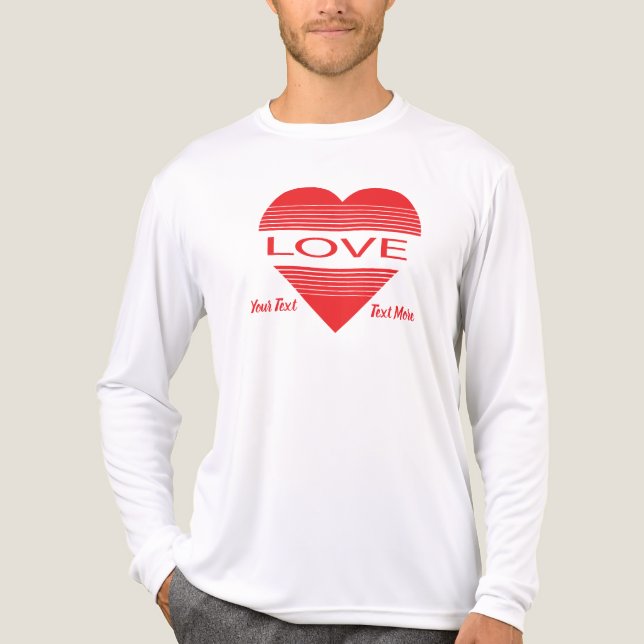 T-shirt En Tri-matière Love & Romance Concept Design with Heart Elements (Recto)