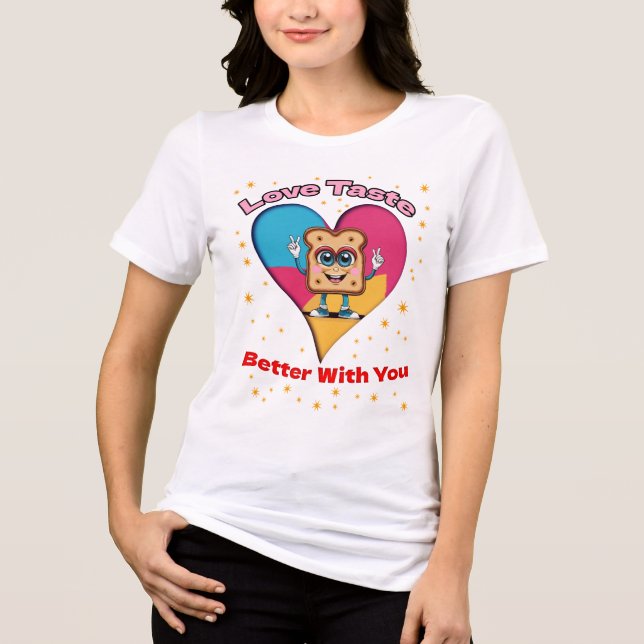 T-shirt En Tri-matière Love Tastes Better With You (Recto)