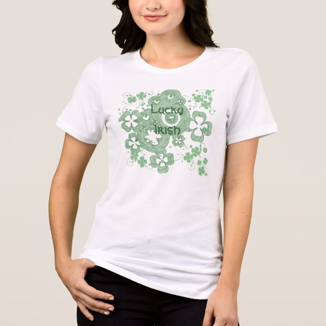 T-shirt En Tri-matière Lucky Four Leaf Clover - Lucky Irish (Recto)