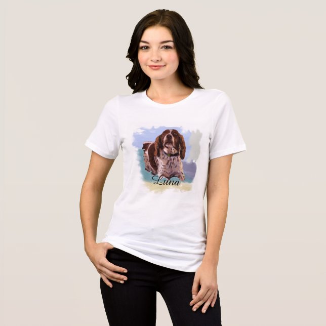 T-shirt En Tri-matière “Luna” – Portrait of a Dog - Personalize Yours (Recto plein)