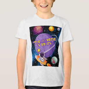 T-SHIRT EN TRI-MATIÈRE L'UNIVERS EST À VOUS