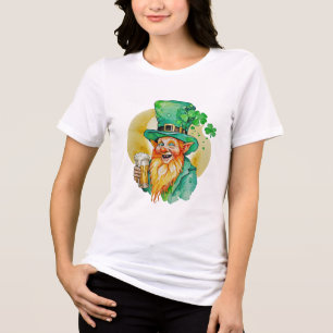T-shirt En Tri-matière Lutins joyeux buvant de la bière Shamrock Brew Pub