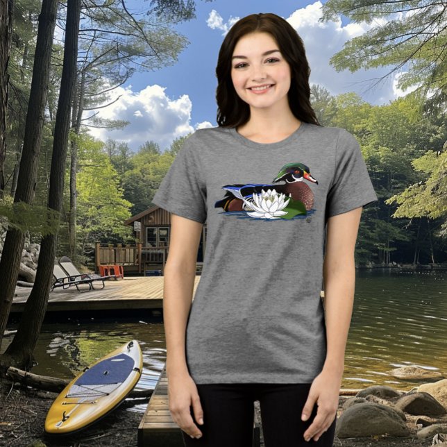 T-shirt En Tri-matière Lys d'eau de canard de bois (Créateur téléchargé)