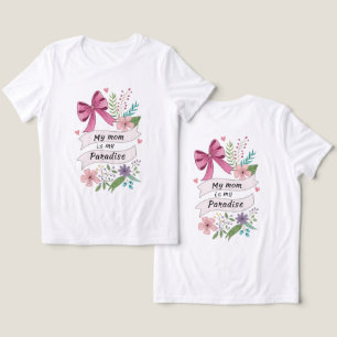 T-shirt En Tri-matière "Ma Mère Est Mon Paradis" Porte Ton Cœur Sur Toi