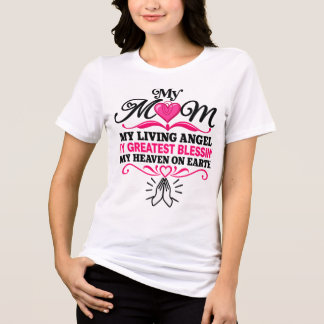 T-shirt En Tri-matière Ma Mère Mon Ange Gardien Meilleure Bénédiction De