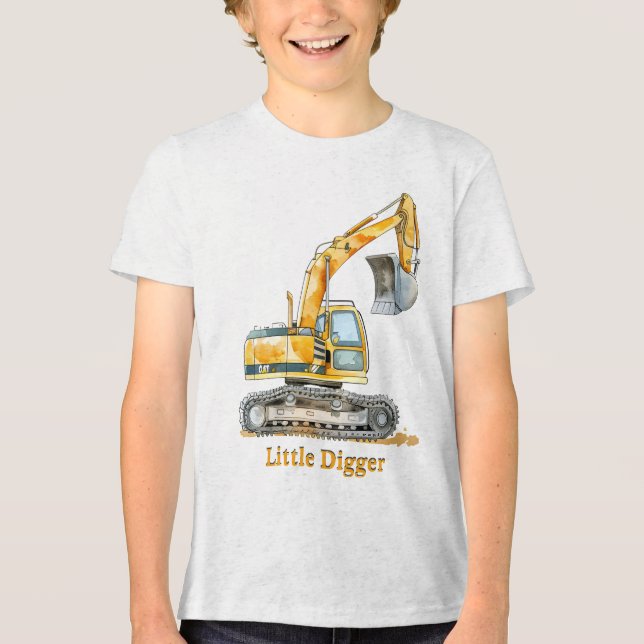 T-shirt En Tri-matière Machine de construction de petits crevettes (Recto)