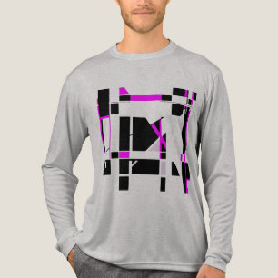 T-shirt En Tri-matière Magenta Black Gameboard Géométrique MCM