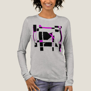 T-shirt En Tri-matière Magenta Black Gameboard Géométrique MCM