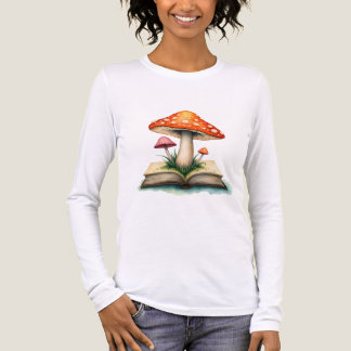 T-shirt En Tri-matière Magic Mushrooms & Book – Fantasy Nature Illustrati