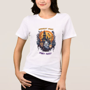T-shirt En Tri-matière Magie de Minuit Fantôme Mignon Sucré Halloween