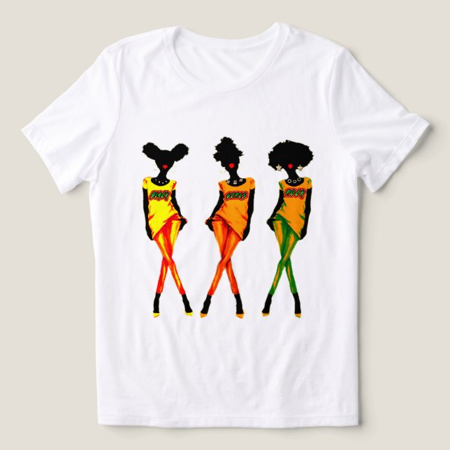 T-shirt En Tri-matière Magie des filles noires (Design Recto)