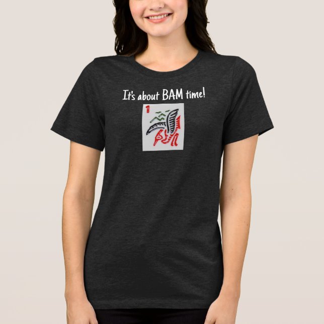 T-shirt En Tri-matière Mahjong Bam Time Tri-Blend  (Recto)